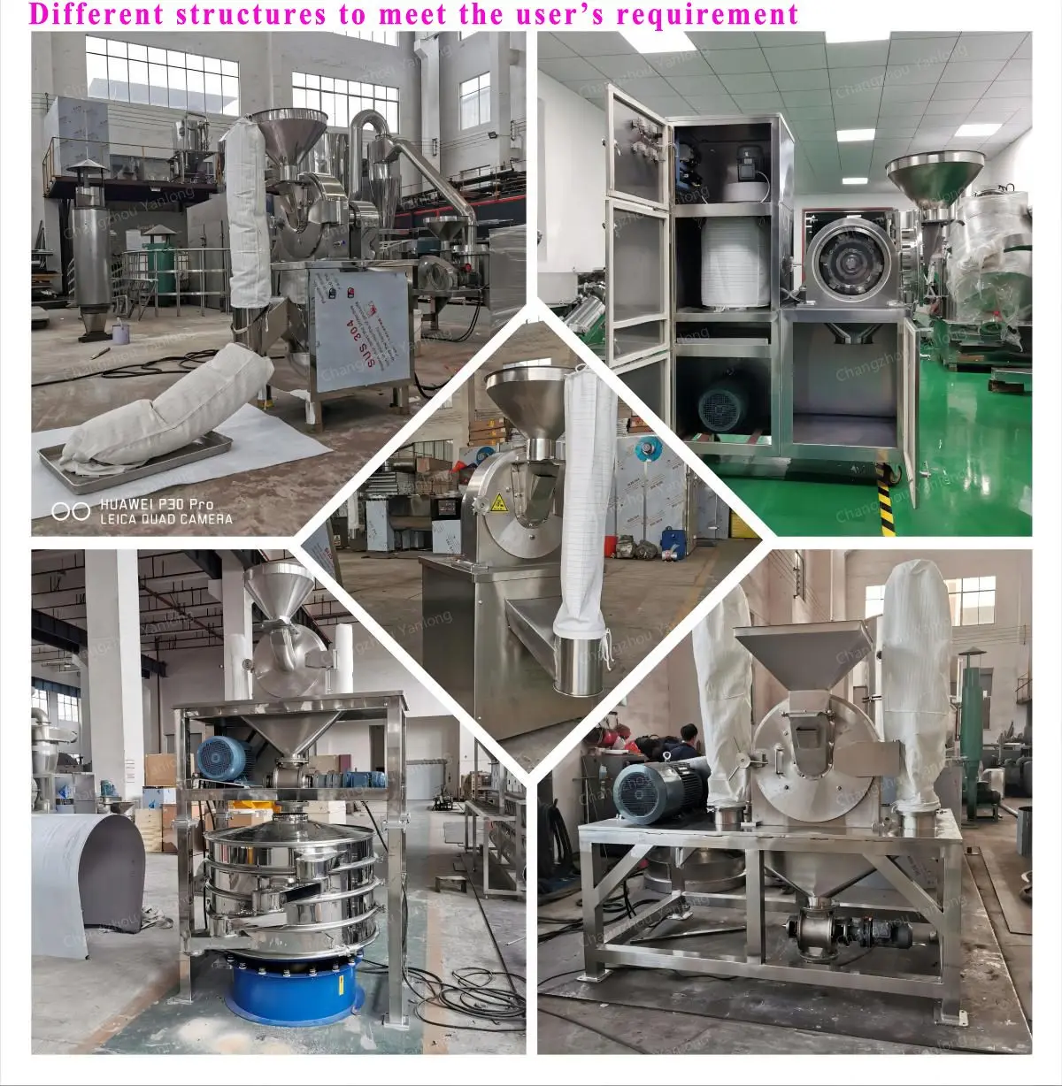 Stainless Steel Powder Pulverizer Machine for Food Processing