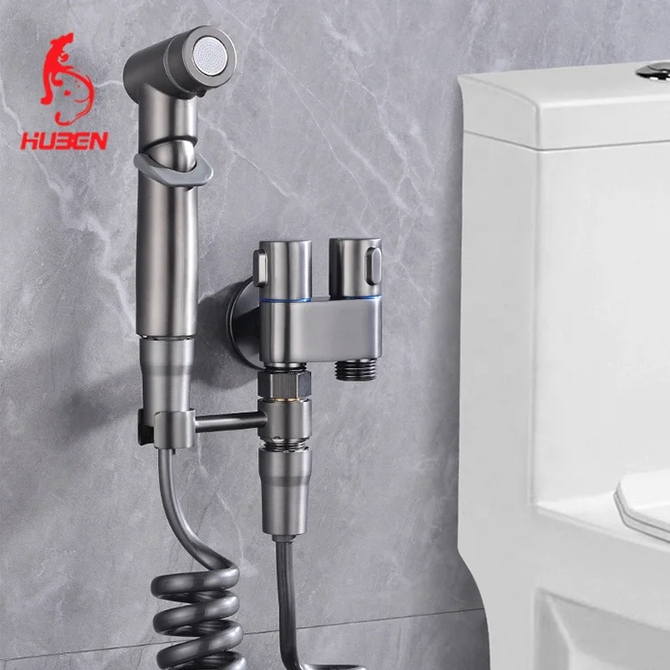 G1/2" Standard Brass 3way Angle Valve Toilet Bidet Sprayer Shattaf