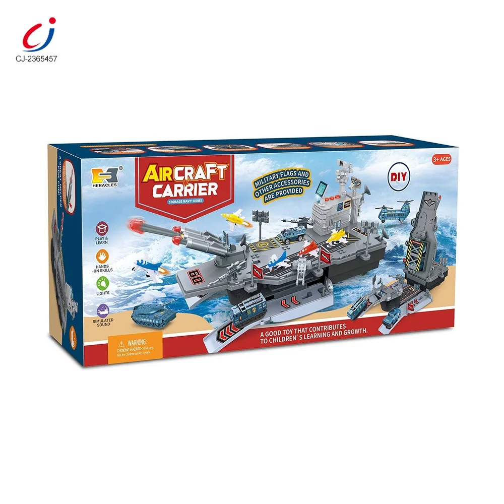 Chengji Aircraft Carrier Plastic Model Simulation 2in1 Storage Deformable Toy Aircraft Carriers with Catapults