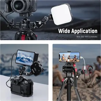 NEEWER CNC Machined Aluminum Alloy  Flexible Articulating Magic Arm with Dual Ball Heads product image