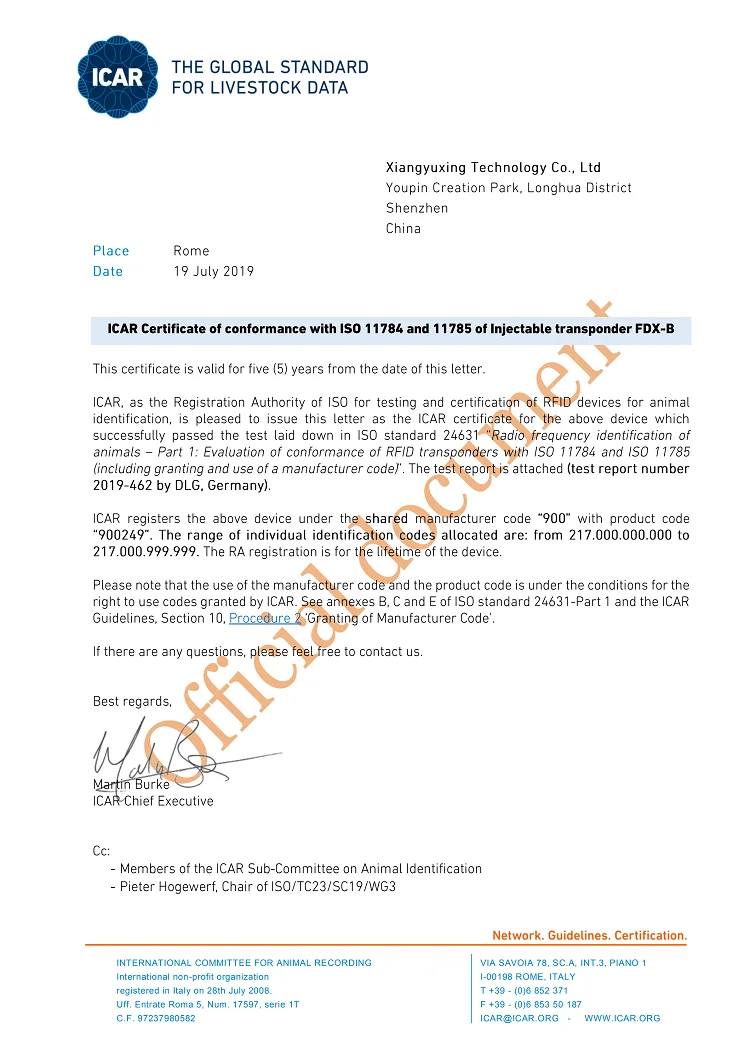 Rfid Microchip Animal Injectable Dog Cat Fish Sheep Cow Pet Microchip for  Animals