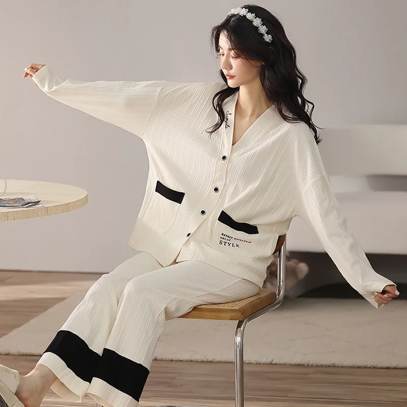 Women Pajama Set Super-Soft Short & Long Sleeve Top with Pants