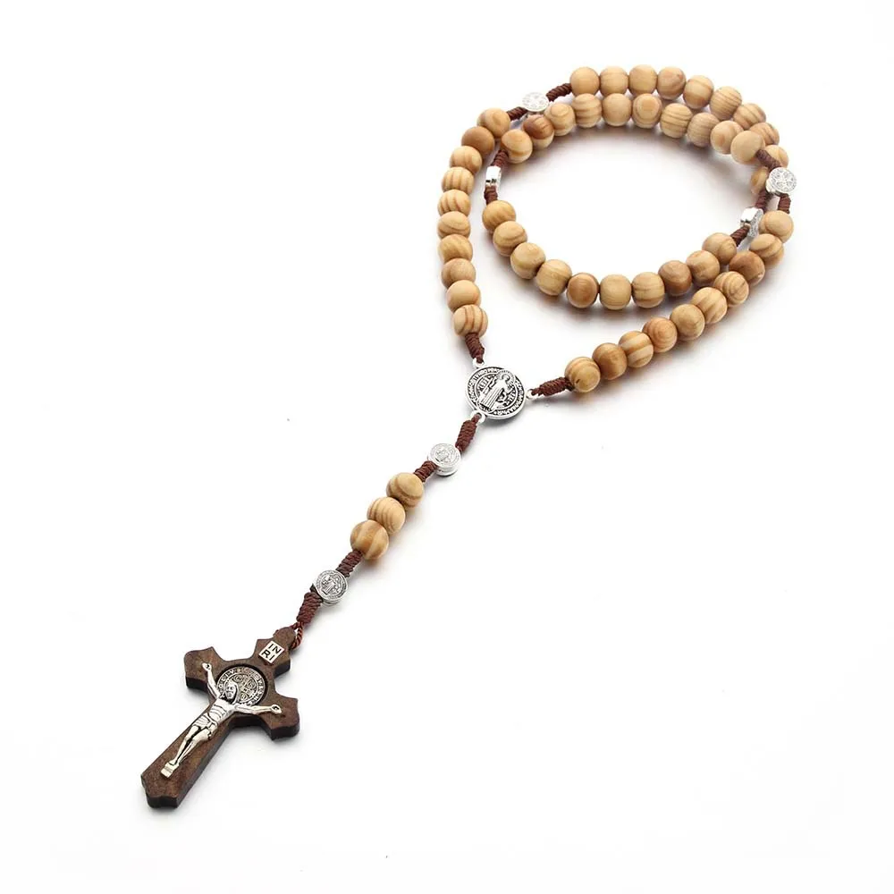 Mannen Rozenkrans ketting, mannen stalen kruis ketting, hout bidden rozenkrans kralen, mannen lange ketting, katholieke gelaagdheid gebed ketting | NL Mannen Rozenkrans ketting, mannen stalen kruis ketting, hout bidden rozenkrans kralen, mannen lange ketting, katholieke gelaagdheid gebed ketting | NL