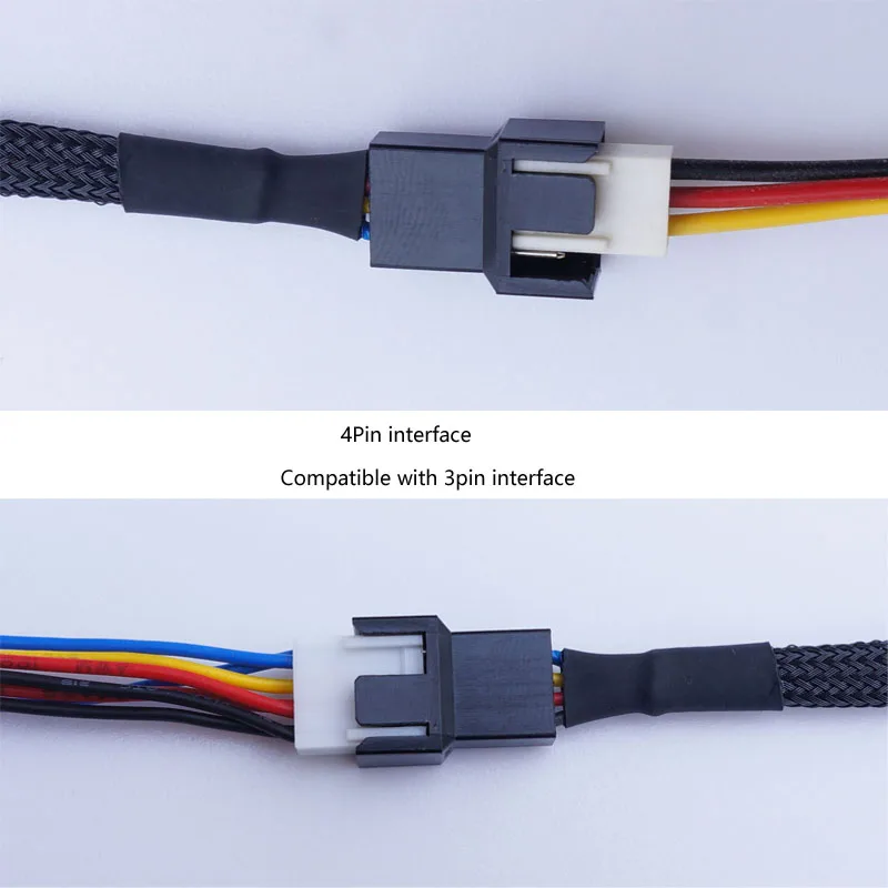 Computer Fan Line One To Three 4pin Extension Line Pwm Temperature
