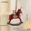 Red wooden horse