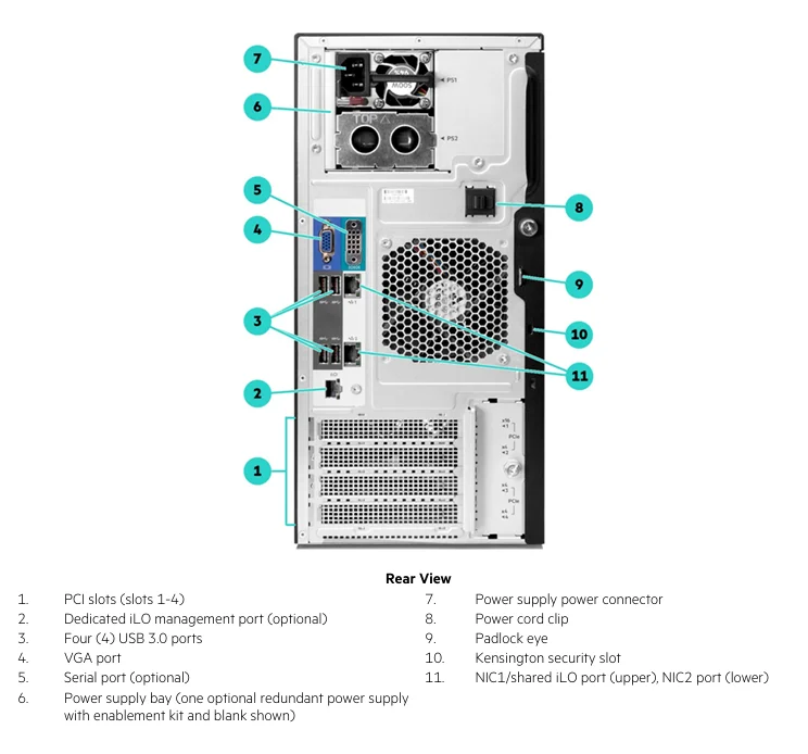 HPE ProLiant ML30 Gen10 used ml 30 g10 with Xeon E-2224 4sff Tower Server with Lower Price