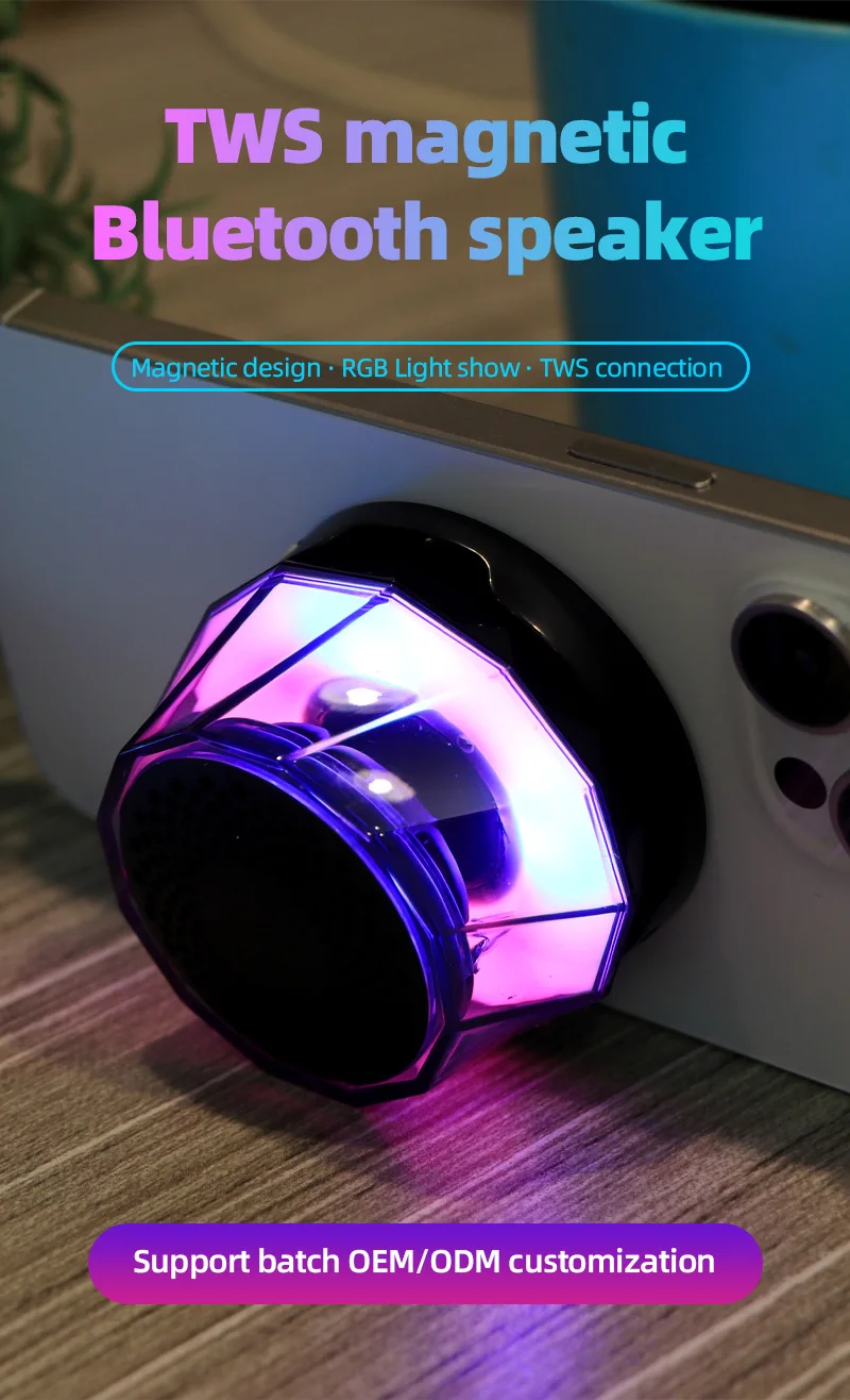 Bluetooth付きワイヤレスミニポータブルスピーカー,p15,磁気吸引