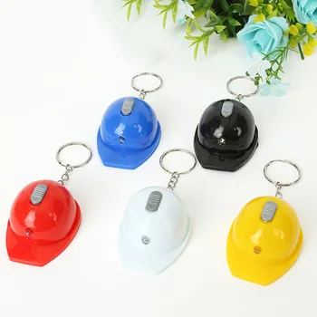 Gift promotion ABS material LED satey helmet keychain with bottle opener for summer promotion
