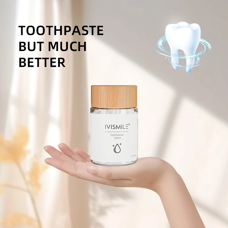 Private Label Eco Friendly Solid Mint Remove Stains Toothpaste Tablets for Teeth Whitening Toothpaste