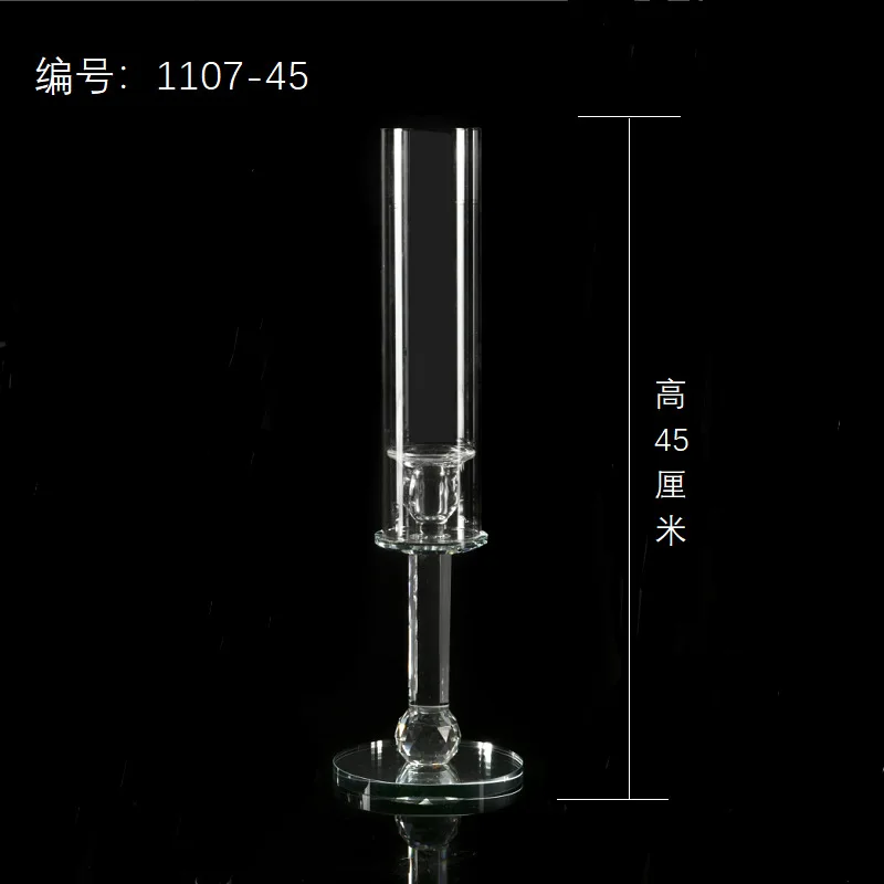 Single Arms Wedding Candelabra Centerpieces Crystal Clear Handmade