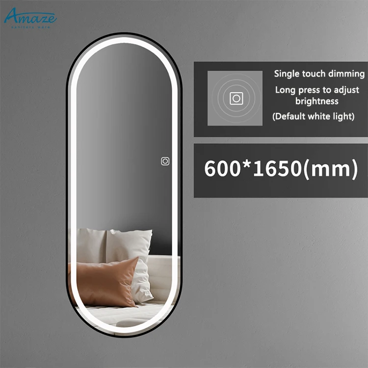 European style luxury dressing smart mirror home decor long led mirror wall mounted standing full length mirror factory