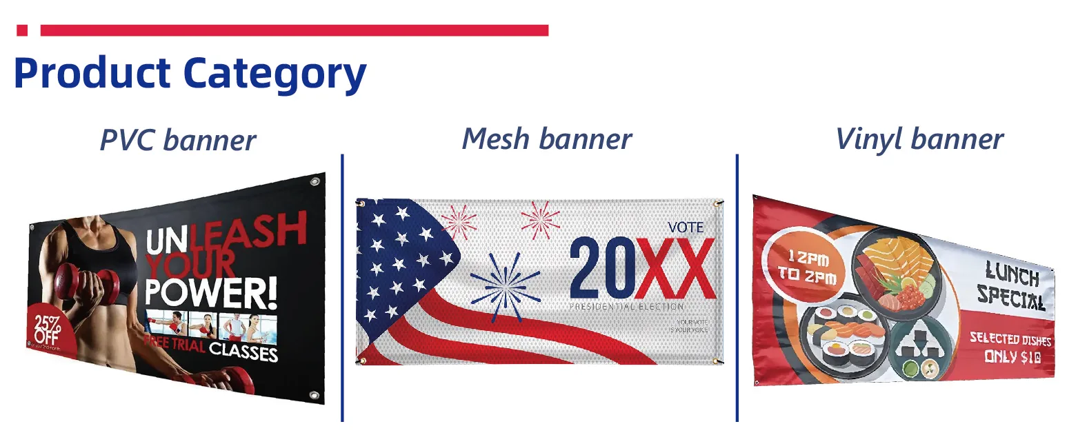 Full Color Custom Printed Banner Digital Printing Flex Vinyl Mesh