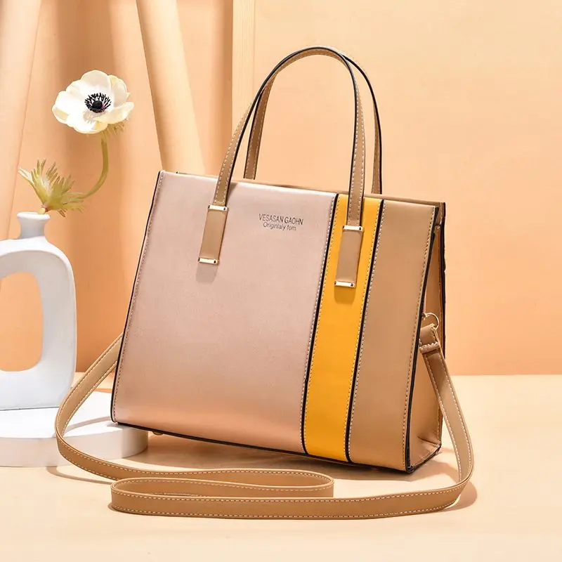 Grand Madame Handbag - Tan Saffiano Leather