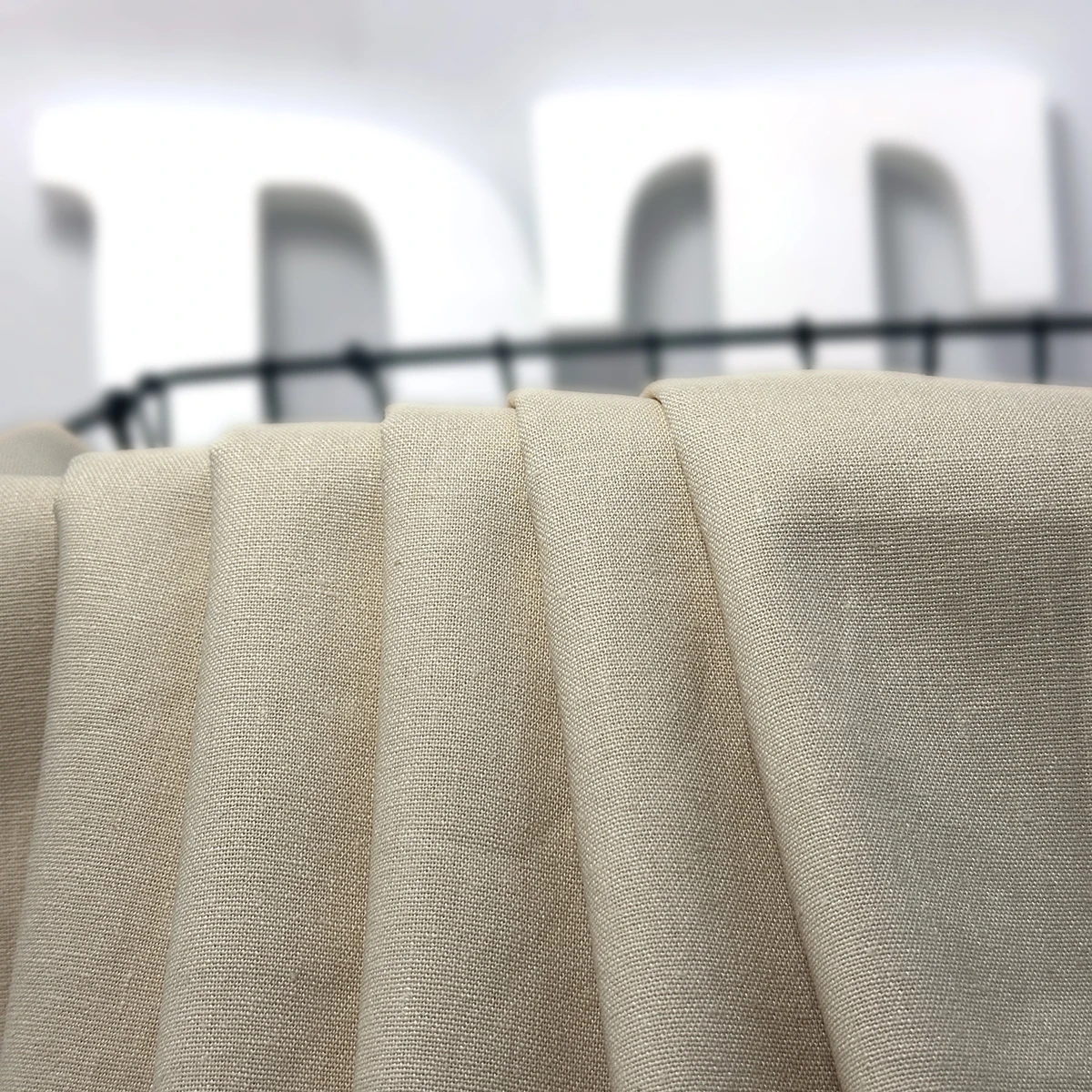 Оптовая продажа мягкая хлопчатобумажная льняная ткань 60% поли 20% хлопковая для платьев и недорогих штор