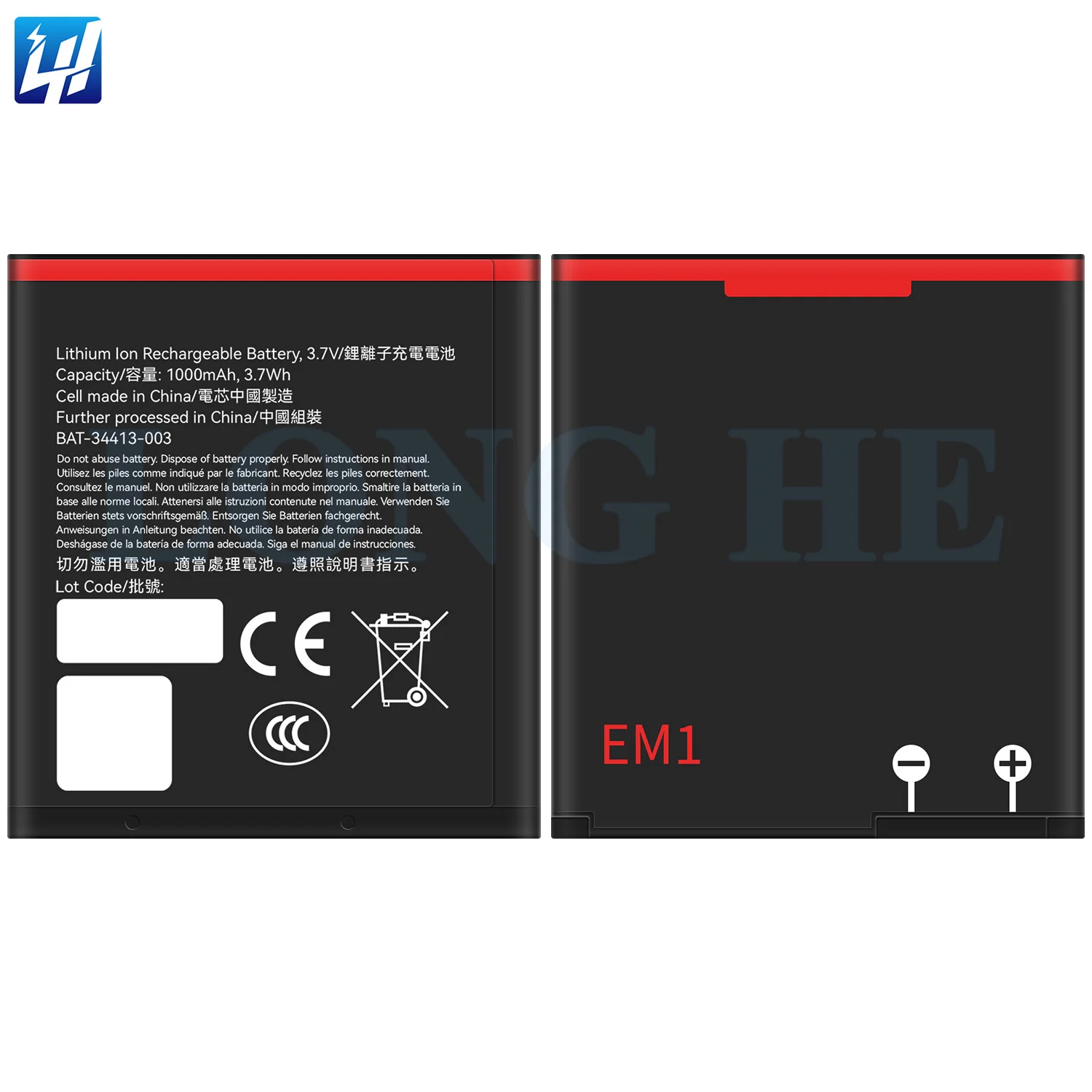 Original Battery 1000mAH Rechargeable Camera Battery for Olympus EM1 for  Blackberry Curve 9350 9360 9370