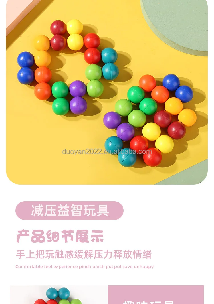 Y938 Wholesale Magic Ball D Rainbow Colorful Rotation Puzzle Building