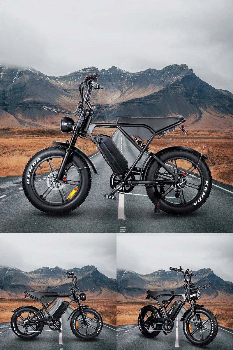 OUXI H9 Electric Hybrid Bike Fat Tire E-Bike With 250w/1000w Fatbike Hydraulic Brake EU Warehouse for City Riding