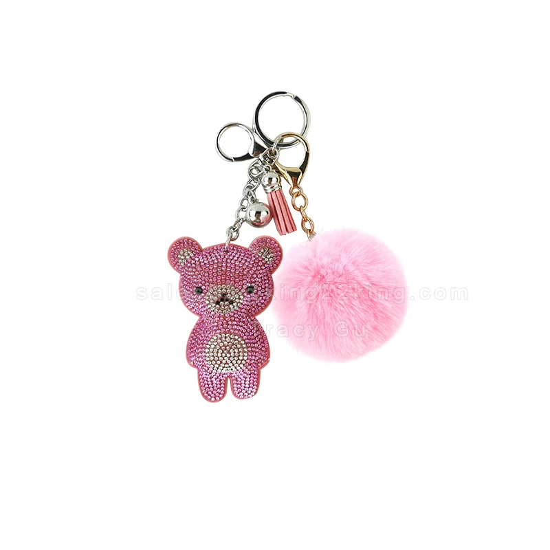 HunnyBeeGiftStore Luxury Teddy Bear Keychain