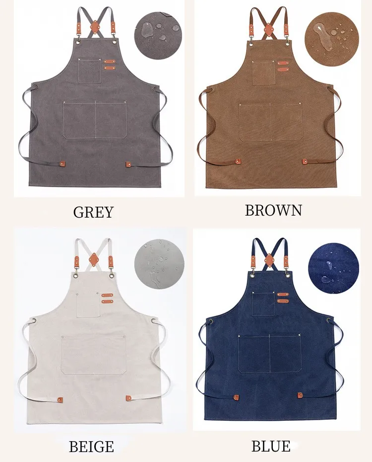 Wholesale Waterproof Chef Cooking Kitchen Apron In 100 Cotton With