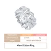 cuban ring silver color (2 rows)