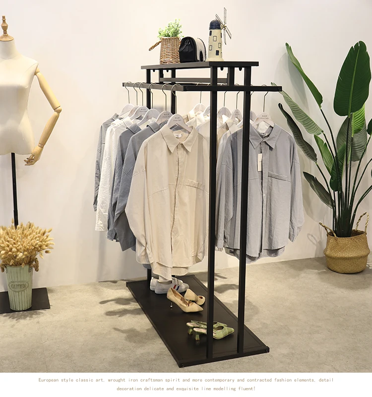 Metal Clothes Rack Free Standing Garment Clothing Rack Cover Heavy Duty Closet Hanging Display