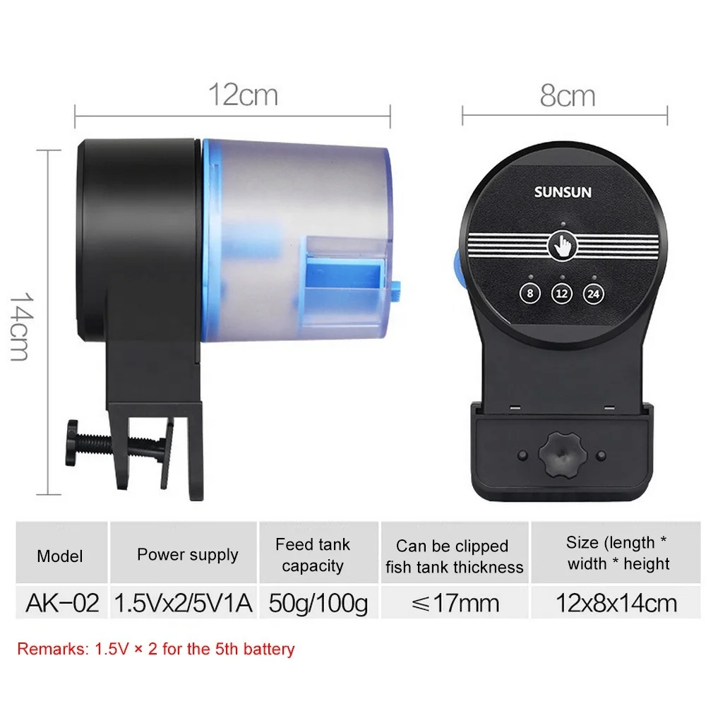 SUNSUN Feeder Automatic Fish Tank Feeding Koi Goldfish Feeder Plastic Aquarium Intelligent Timing Fish Feeder