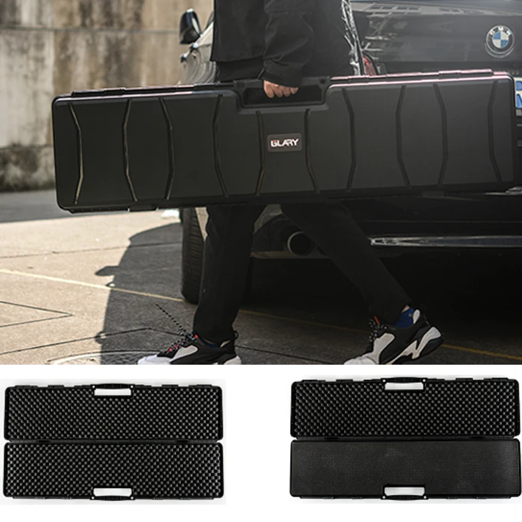 GLARY Grey Stackable Tactical Gun Safe case Box Portable Lightweight Gun Storage case Box Hard Plastic Long Gun case Box