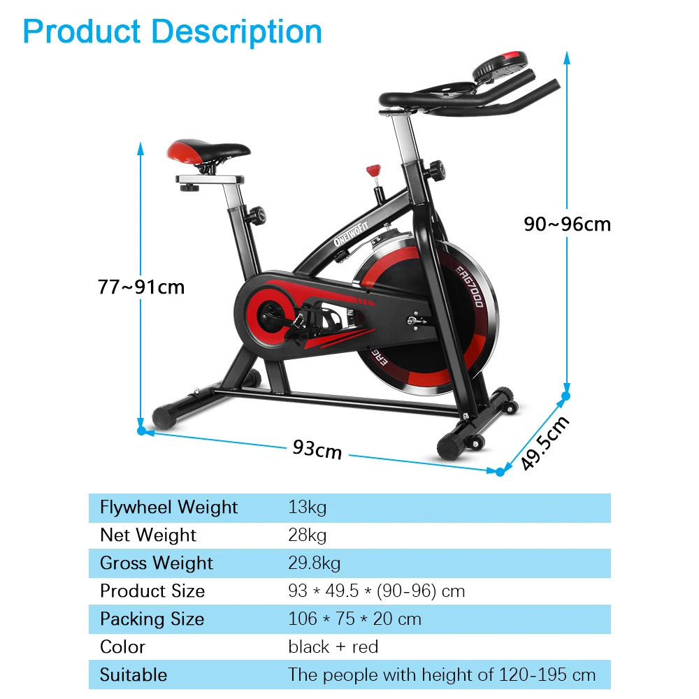 Details about   GT 10KG Flywheel Stationary Exercise Bike Indoor Cycling Cardio Workout Bicycle 