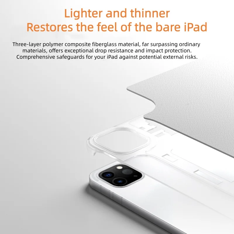 product factory wholesale customization tablet protect case for ipad magnetic double sided clip four corner drop protection laudtec-5