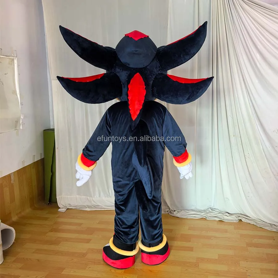 Efun MOQ 1 PC Professional Custom Shadow the Hedgehog Mascot Costume Adult Size Cartoon Sonic Mascot Costumes for Sales