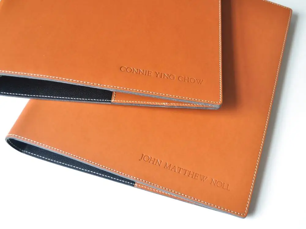 Letter Size File Folder Organizer Faux Leather 3 Ring Binder for Holding Documents