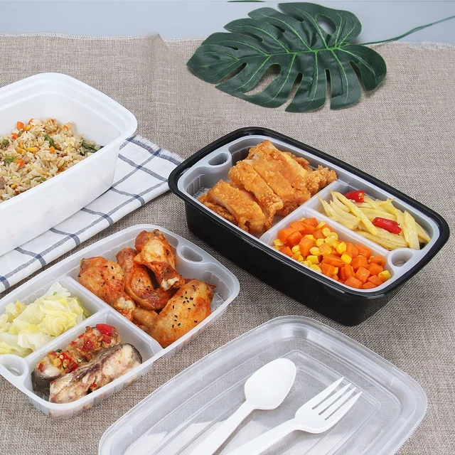 1500ml Rectangular Takeaway Plastic Containers Chicken Lobster Food Boxes Takeaway Packaging  with Lid