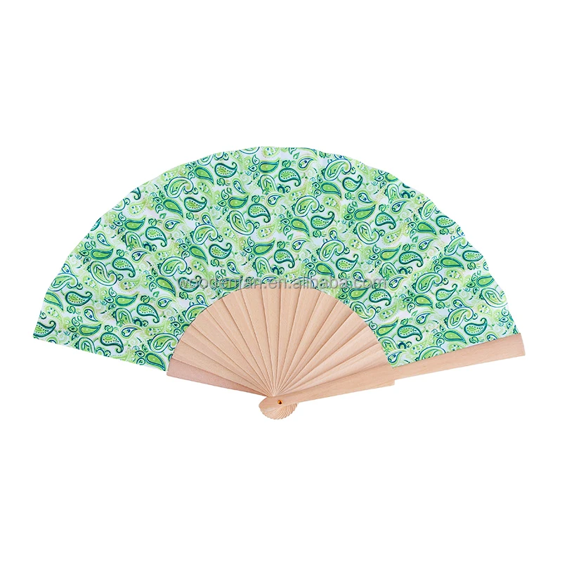 Modern Design Handcrafted Plain Wooden Hand Fan 23cm Brown Handle Chinese Bamboo Manual Folding Hand Fan Gift for Summer