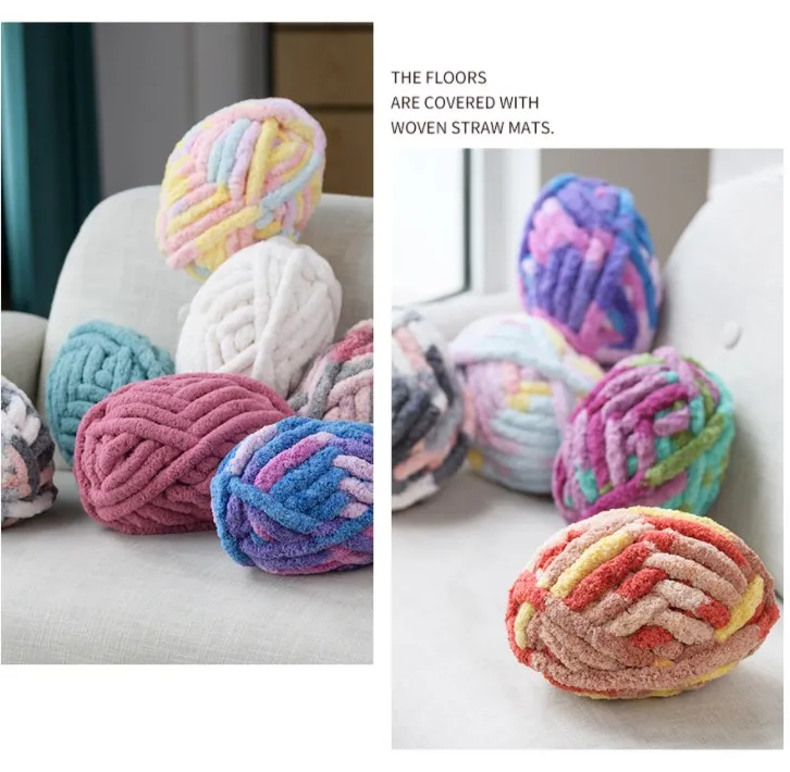 Wholesales Knit Giant Soft Velvet Crochet Polyester Hand Knitting Thick ...