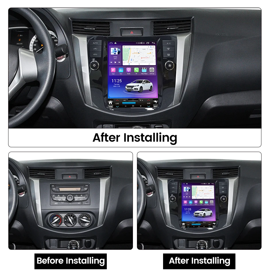 MEKEDE TS Series Android System Car DVD Player for Nissan Navara Terra NP300 2018-2020 Touch Screen Car Audio System