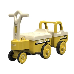 New Widened Mute Wheels Sliding Car with Large Storage Basket Handle bar Adjustable Pushing Car for Kids Exercise Balance