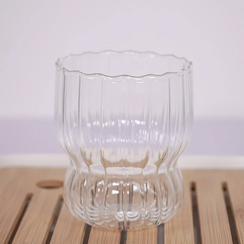 Factory wholesale Reusable 280ml heat resisting high borosilicate glass cup supplier