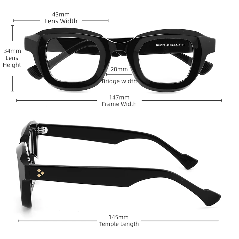 NEW Italian Designer Thick Handmade Glasses Oval Customization Women  Eyewear Eyeglasses Optics Frame Men Prescription Glasses