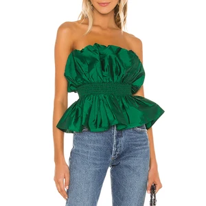 Ruffle off Shoulder Cropped Women Top Sexy Summer  Wear Blouse