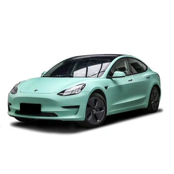 Car Wrap Opaque Matte Mint Green Car Color Vinyl Wrap Film Greyish Green With Air Release