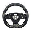 Foged carbon+led+black stitching+leather