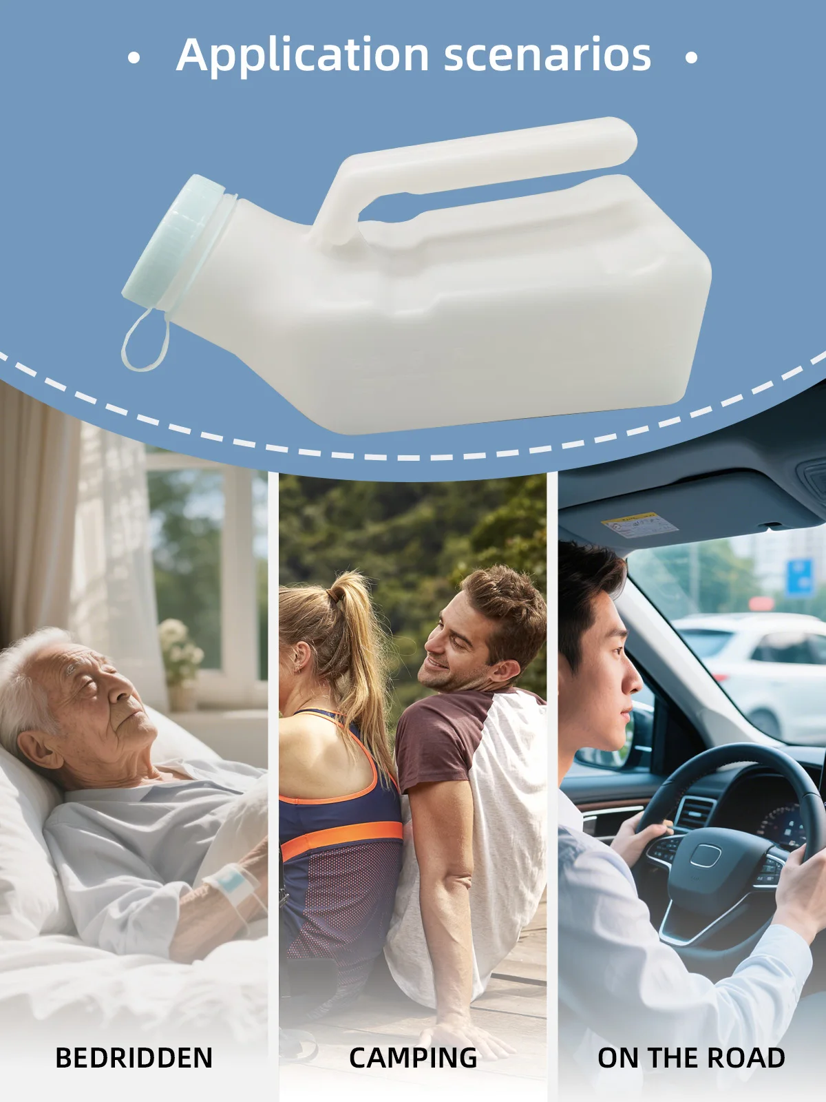 Wholesale Plastic Eco-Friendly Portable Pee Bottles Urinals for Men 10 - product detail 6