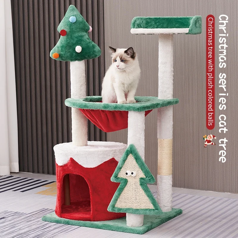Christmas Cat Tree Tower Customizable Sisal Scratching Board