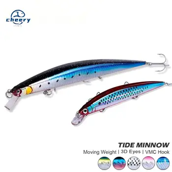 CHEERY Lure Big Minnow Floating Stainless Steel Artificial Hard Bait with VMC HooksEffective for Bass Snakehead Sander – Minnow – view 2