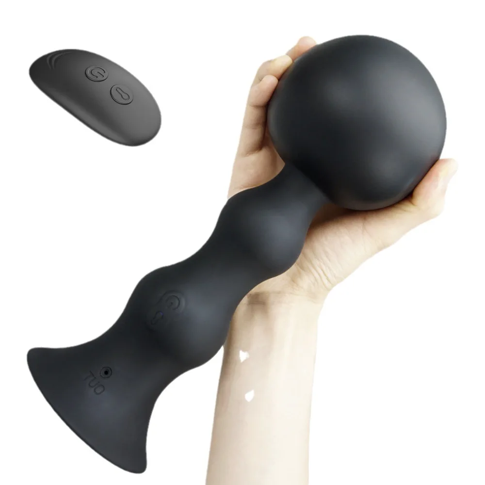 Inflatable Anal Plug Vibrating Anal Expansion Masturbation Device Big Ball Butt Plug G Spot Inflatable Prostate Massager for GAY