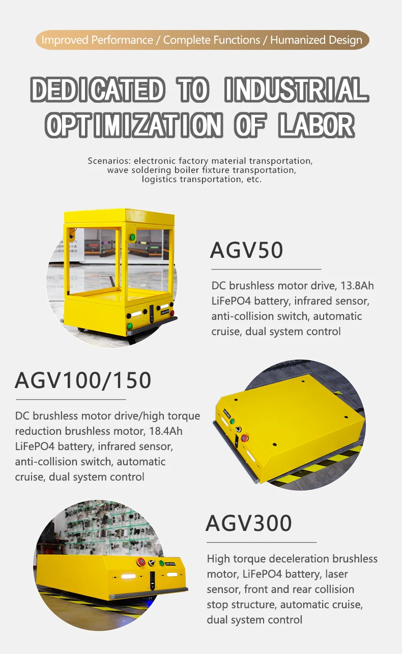 Efficient Assembly Line Delivery Robot AGV 300 Equipment Industrial Machinery AGV Robot for Industrial Raw Materials