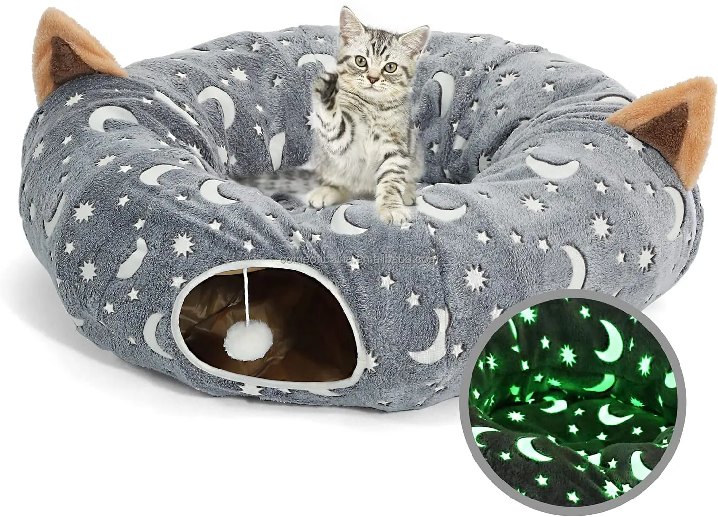 Oem Pet Cat Tunnel Bed Tube Collapsible Toy Indoor Play House Tent For ...