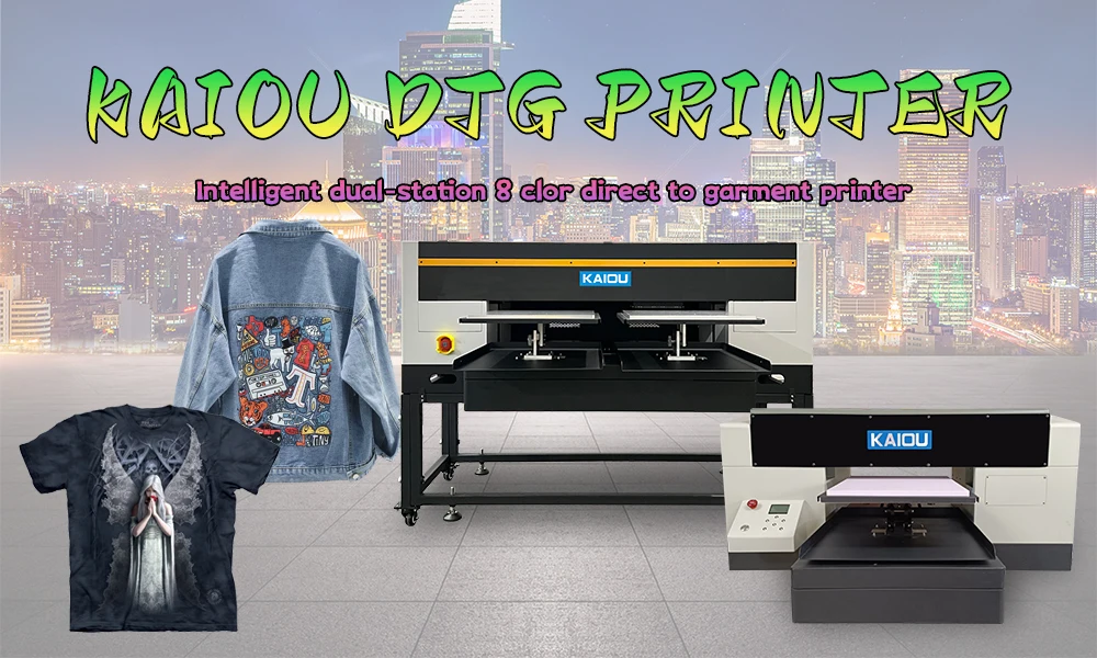 Kaiou High Speed Large Format Inkjet DTG Flatbed Printer Wholesale DTG  Cotton Tshirt Printer - China Epson I3200, DTG Printer