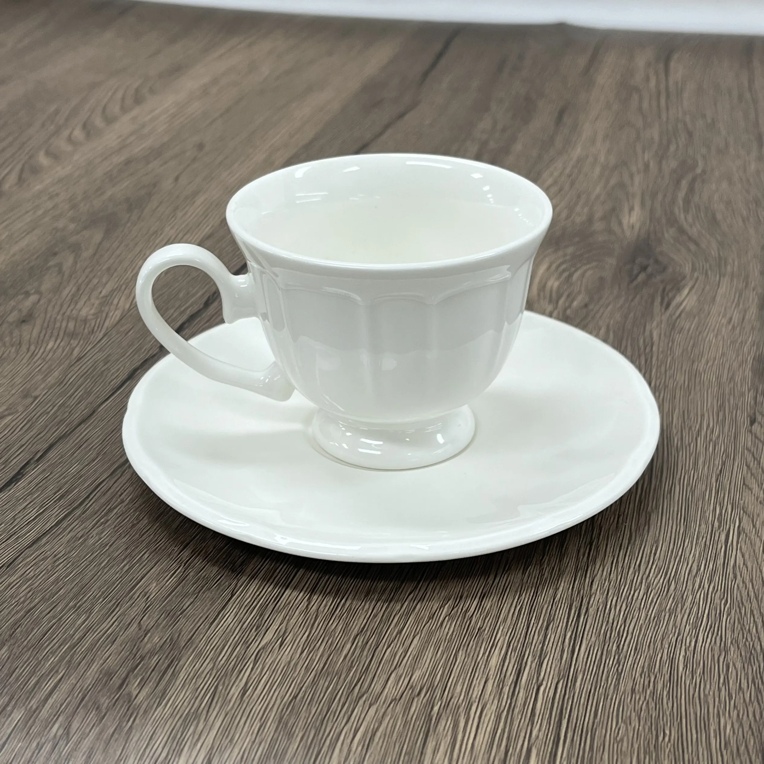 product classic french minimalist custom relief 180ml bone china cup and saucer-1
