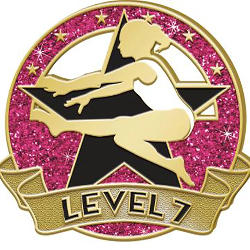 Благородный производитель металла гимнастика медаль значок на заказ логотип Трофи премии Craft булавки